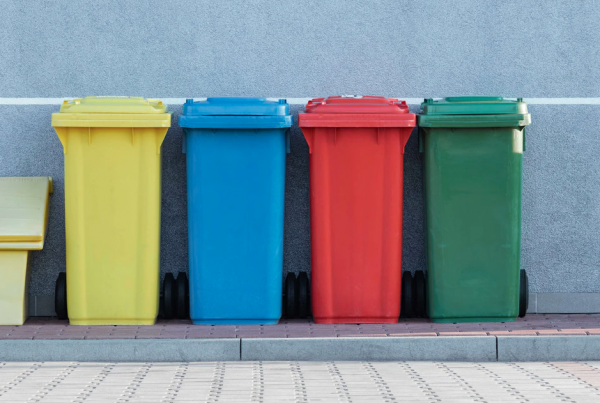 Four Bins: Yellow, Blue, Red, and Green